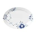 Royal Copenhagen Serveringsfade Blå Mega Riflet Oval Tallerken i 28 cm, 1