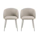 CASA Living Spisebordsstole Eleanor Spisebordsstol - 2 stk i Beige/grå, 1