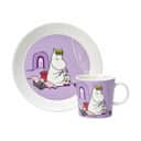 Moomin Arabia Spisesæt Klassisk Stelsæt Snorkfrøken - 2 dele i Lilla, 19 cm, 1