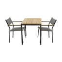 Mandalay Cafésæt Toscana & Elba Cafésæt - 3 dele i Antracit /Teak/natur/brun, 1