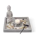 CASA Living Lysdekoration Bakke med Buddah dekoration i Natur/grå, 1