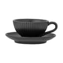 Bloomingville Krus og kopper med hank Neri Cappuccinokop m. underkop i Sort, 1