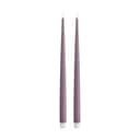 Deluxe Homeart LED-lys Real Flame LED Kertelys - 2 stk. i Lys lilla, 38 cm, 1