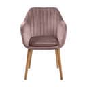 CASA Living Spisebordsstole Emilia Spisebordsstol i dusty rose/eg, 1