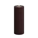 Deluxe Homeart LED-lys Real Flame LED Bloklys i Mørk Bourgogne, 20 cm, 1