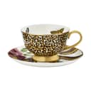 Spode Krus og kopper med hank Creatures Of Curiosity Tekop m. underkop i Leopard/guld, 1
