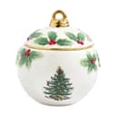 Spode Krukker med låg Christmas Tree Slikskål med låg i Rød/grøn/hvid, 1