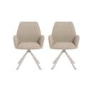CASA Living Spisebordsstole Glenda Spisebordsstol - 2 stk. i Beige/beige stel, 1