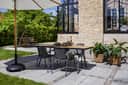 cinas Havemøbelsæt Parc Havemøbelsæt i Antracit/Teak, 1 bord og 6 stole, 1