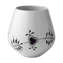 Royal Copenhagen Vaser Sort Mega Riflet Vase i Sort/hvid, 21 cm, 1