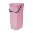 Brabantia Spande uden pedal Sort & Go Affaldsspand i Lilac Pink, 40 L, 1