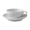 Royal Copenhagen Krus og kopper med hank Hvid Halvblonde Kop m. underkop - 2 dele i Hvid, 20 cl, 1