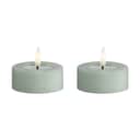 Deluxe Homeart LED-lys Real Flame LED Fyrfadslys - 2 stk. i Salvie grøn, 6,1 cm, 1