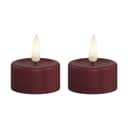 Deluxe Homeart LED-lys Real Flame LED Fyrfadslys - 2 stk. i Bordeaux, 1