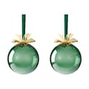 Georg Jensen Julekugler Christmas Collectibles CC 2025 Glaskugle Sløjfe - 2 stk. i Grøn, 1