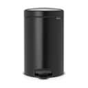 Brabantia Toiletspande NewIcon Pedalspand i Mat sort, 12 L, 1