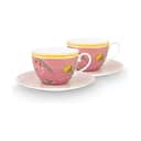PIP Studio Krus og kopper med hank La Majorelle Kop - 2 stk. i Pink, 1