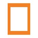 Poster&Frame Plakater Passepartout i Orange, B29,7 x L42 cm, 1