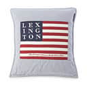 Lexington Pyntepudebetræk Logo Art & Crafts Sham Pudebetræk i Blue/White, H50 x B50 cm, 1