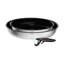 Tefal Stegepander Ingenio Emotion Plus SS Stegepandesæt - 3 dele i Sølvfarvet, 1
