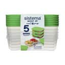 Sistema Opbevaringsbokse Nest It Meal Prep Opbevaringsboks - 5 stk. i Leaf green, 870 ml, 1