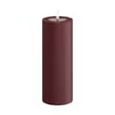 Deluxe Homeart LED-lys Real Flame LED Udendørs Bloklys i Bordeaux, H20 x Ø7,5 cm, 1