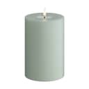 Deluxe Homeart LED-lys Real Flame LED Bloklys i Salvie grøn, 15 cm, 1
