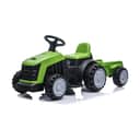 NORDIC PLAY Speed El-biler til børn Elektrisk Bil - Traktor med trailer i Grøn/Sort/Grå, 1
