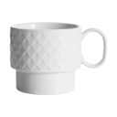Sagaform Krus og kopper med hank Coffee & More Kop i Hvid, 1 stk. x 40 cl, 1