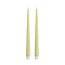 Deluxe Homeart LED-lys Real Flame LED Kertelys - 2 stk. i Lys gul , 28 cm, 1