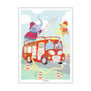 Poster&Frame Plakater Plakat - Brandbil i B50 x L70 cm, 1