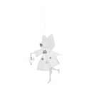Jette Frölich Design Juleophæng Design Juleophæng Fe med hjerte i Hvid/Sølv, 13 cm, 1