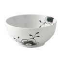 Royal Copenhagen Serveringsskåle Sort Mega Riflet Skål i Sort/hvid, 15 cm, 1