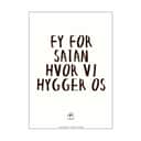 Poster&Frame Plakater Plakat - Hvor vi hygger os i Hvid/sort, B50 x L70 cm, 1