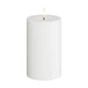 Deluxe Homeart LED-lys Real Flame LED Bloklys i Hvid , 12,5 cm, 1