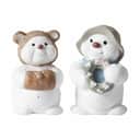Klarborg Julefigurer Snemænd 2021 - Gertrud & Ejvin i Hvid, 10 cm, 1