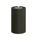 Deluxe Homeart LED-lys Real Flame LED Udendørs Bloklys i Mørk Grøn, H12,5 x Ø7,5 cm, 1