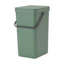 Brabantia Spande uden pedal Sort & Go Affaldsspand i Grøn, 16 L, 1