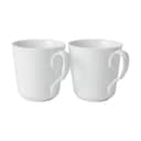 Royal Copenhagen Krus og kopper med hank Hvid Riflet Krus - 2 stk. i Hvid, 28 cl, 1