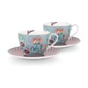 PIP Studio Krus og kopper med hank Flower Festival Kop m. underkop - 2 stk. i Blue, 1
