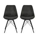 CASA Living Spisebordsstole Eris Spisebordsstol - 2 stk. i antracit, 1