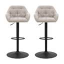 CASA Living Barstole Brooke Barstol - 2 stk. i beige/sort, 1