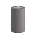 Deluxe Homeart LED-lys Real Flame LED Udendørs Bloklys i Grå, H12,5 x Ø7,5 cm, 1