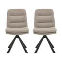 CASA Living Spisebordsstole Dean Spisebordsstol - 2 stk i Beige/mat sort, 1