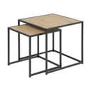 CASA Living Sideborde Seaford Indskudsbord i vild eg/mat sort, 1
