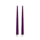 Deluxe Homeart LED-lys Real Flame LED Kertelys m. lak - 2 stk. i Violet , 28 cm, 1