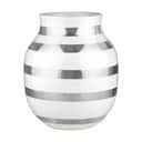 Kähler Vaser Omaggio Vase i Sølvfarvet/Hvid, H20 x Ø16,5 cm, 1