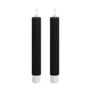 Deluxe Homeart LED-lys Real Flame LED Kronelys - 2 stk. i sort, 15 cm, 1