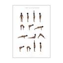 Poster&Frame Plakater plakat - Sun salutation a man i Brun, B29,7 x L42 cm, 1