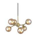 Halo Design Pendler Atom Lysekrone i messing, 45 cm, 1